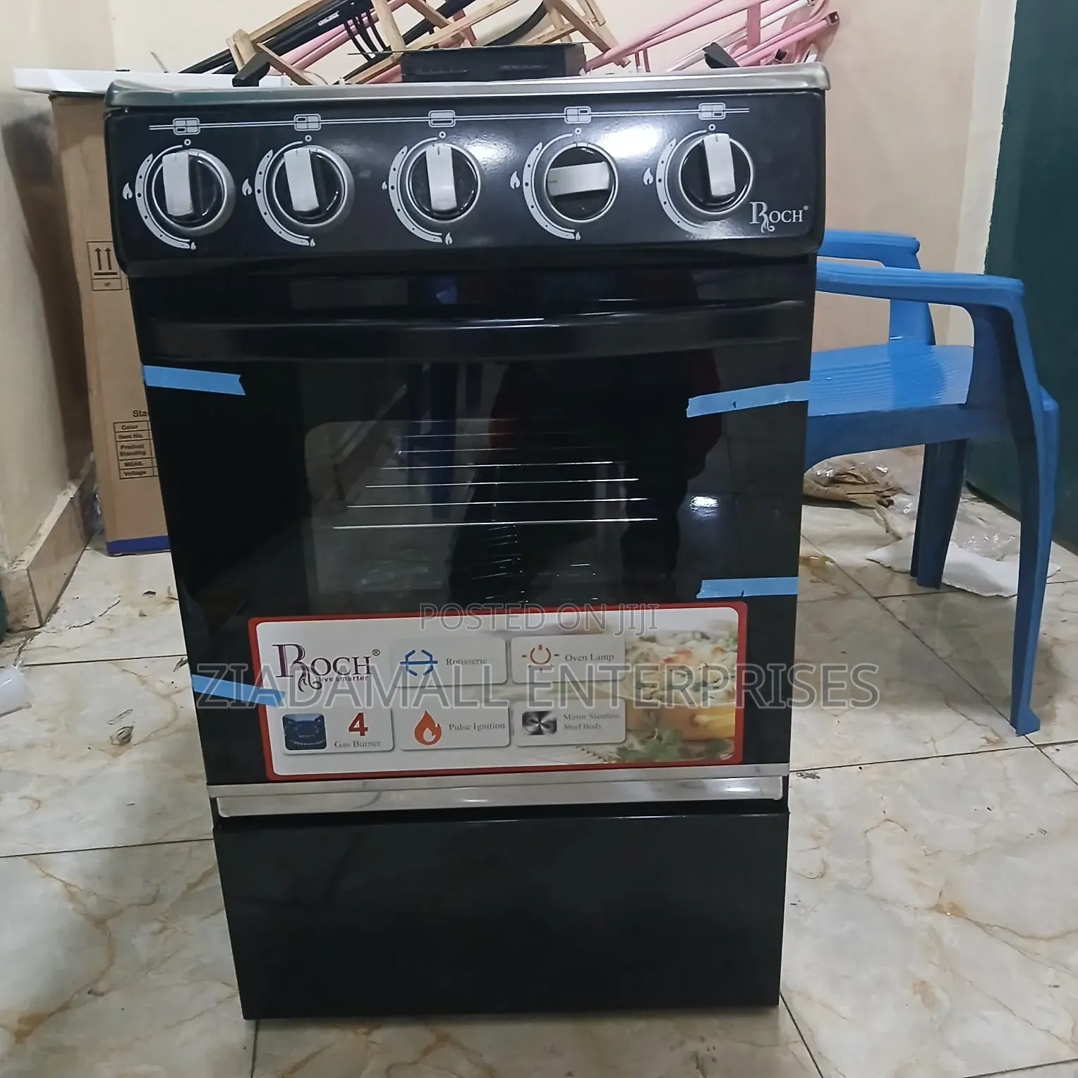Pay on Delivery New Rock 50by55 3gas 1electric and Oven. Stand Cooker