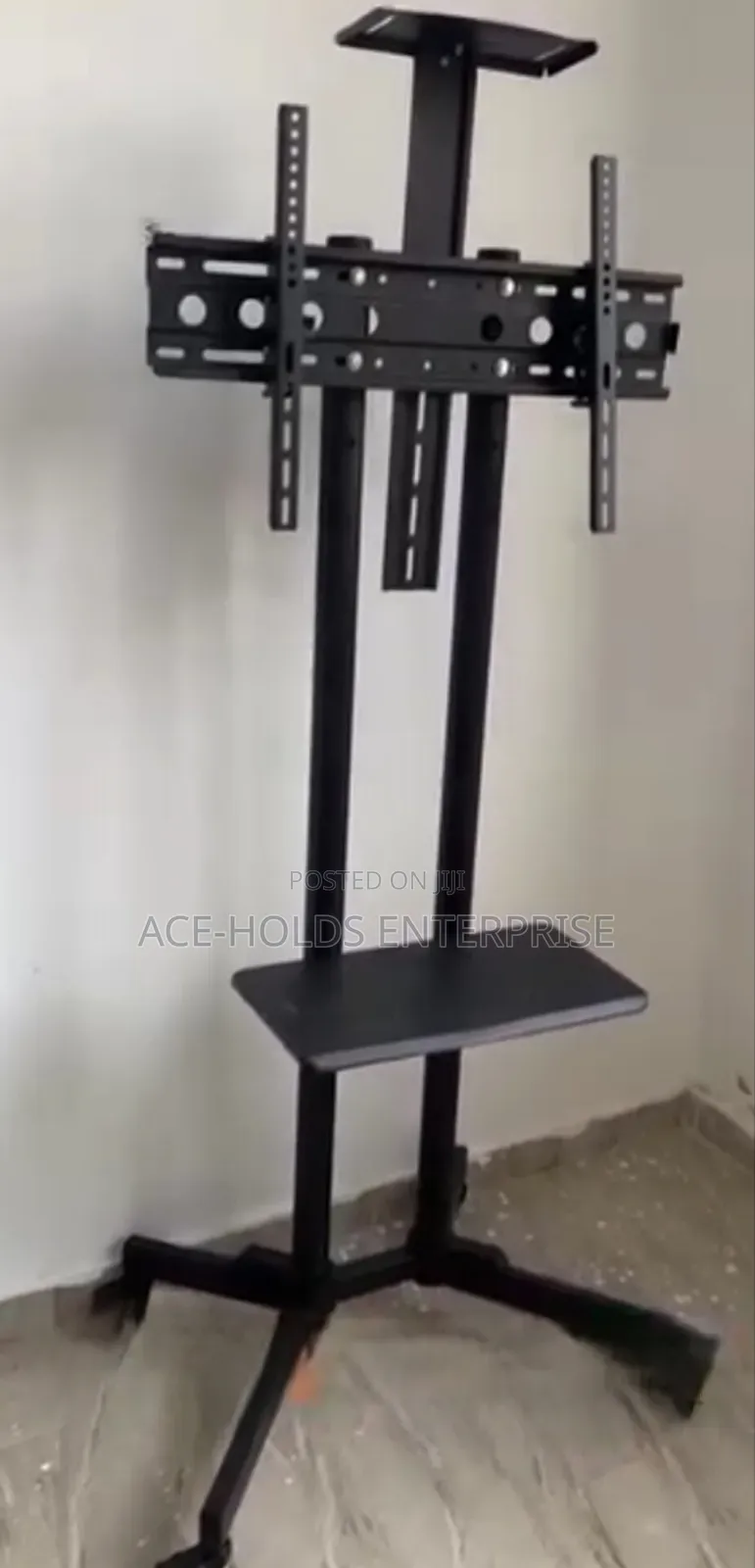 Adjustable TV Trolley Stand Suitable for 32-75 Inch Upto 50kgs