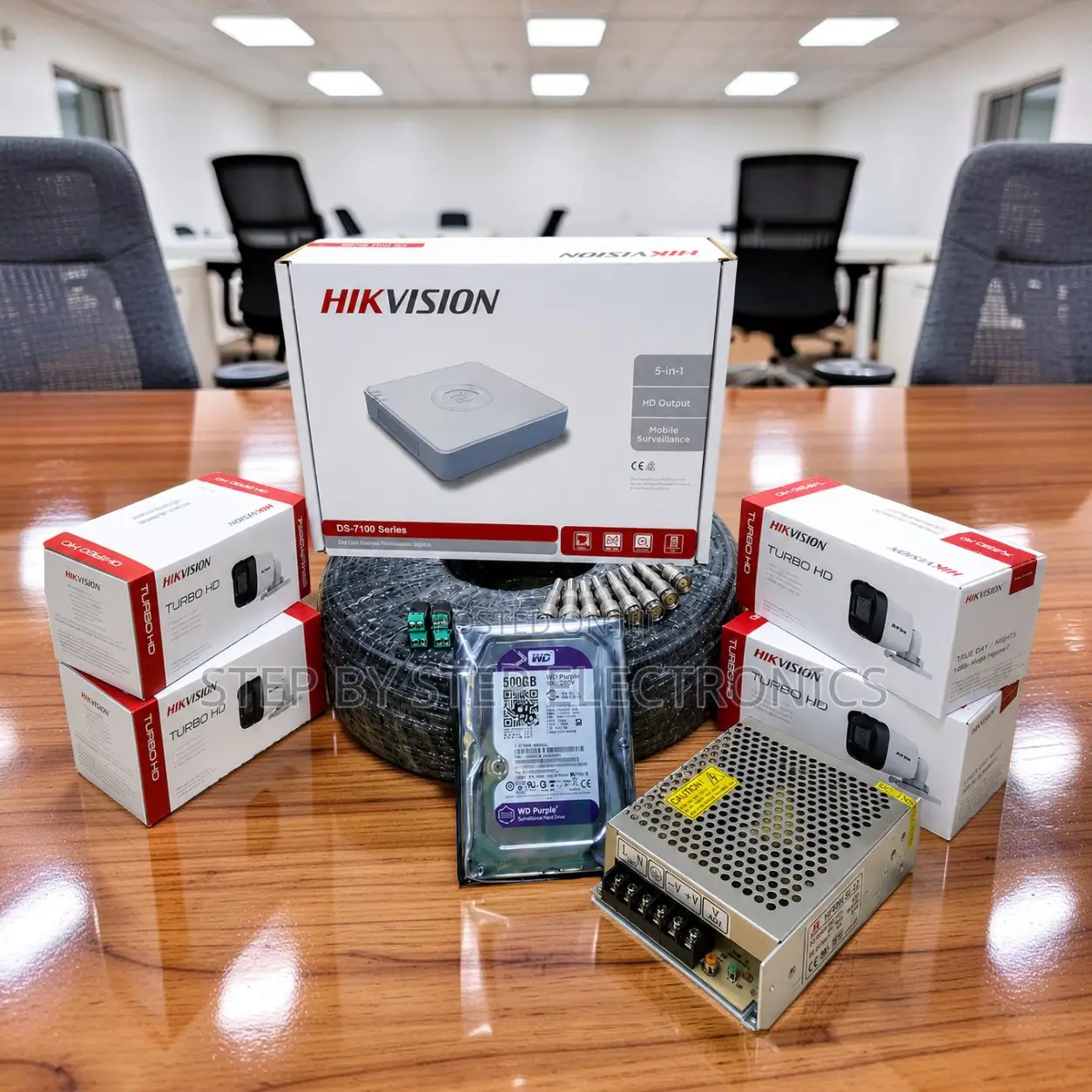 Wide Viewing Coverage 4 Hikvision 1080P CCTV Cameras Full System Kit