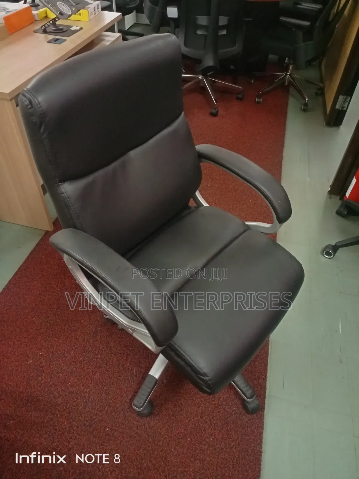 Mid Back Leather Office Chair