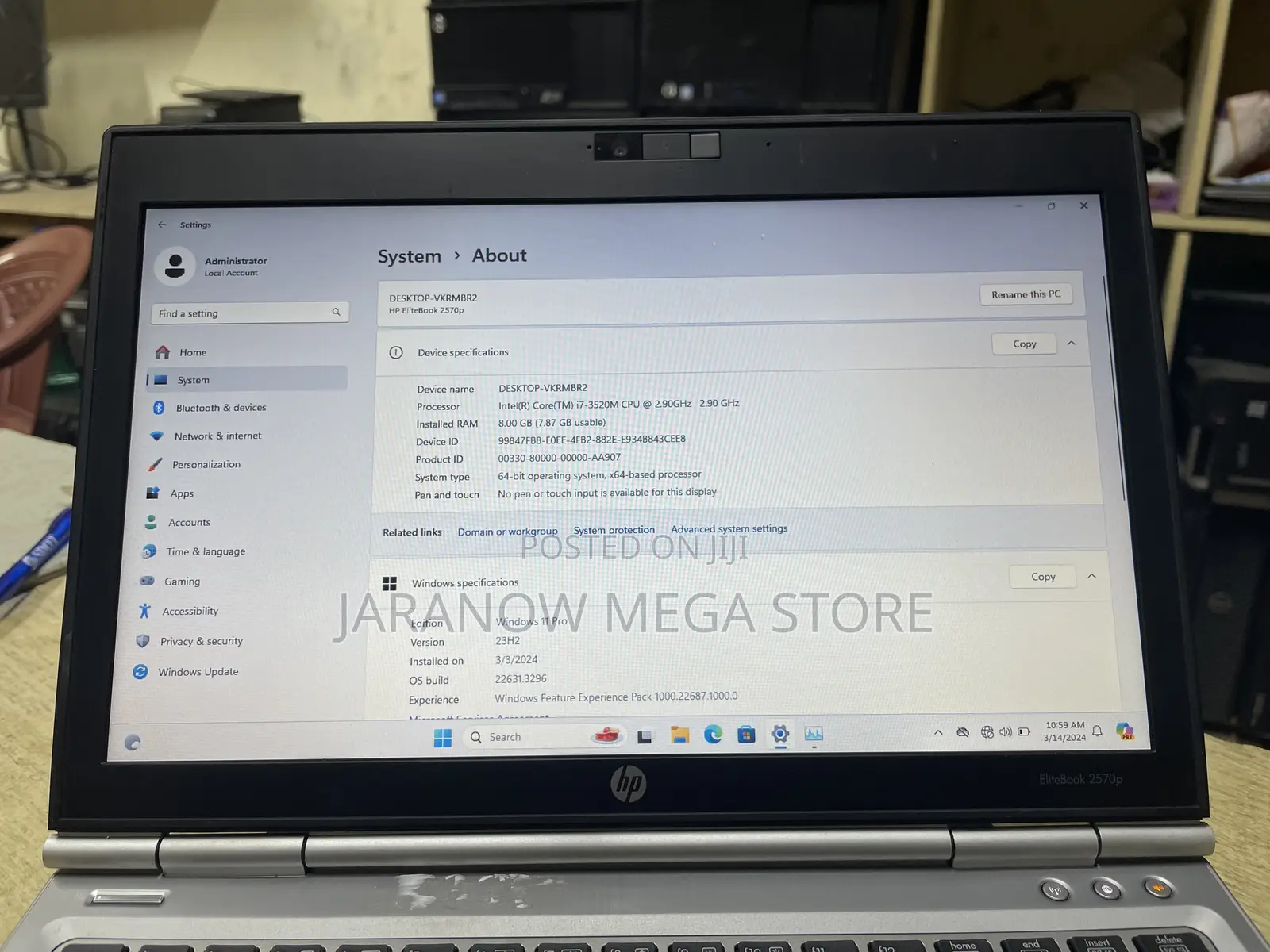Laptop HP EliteBook 2570P 8GB Intel Core i7 HDD 320GB