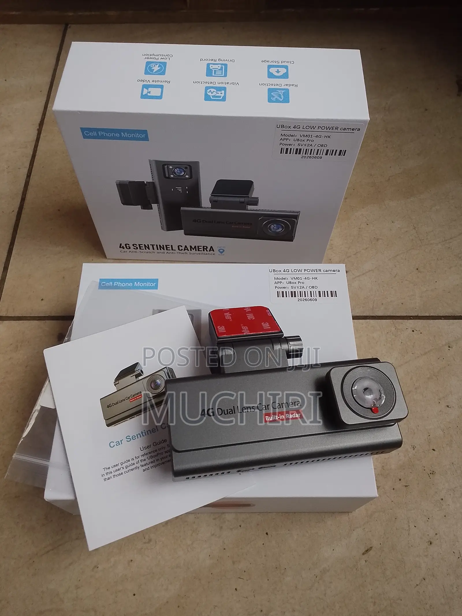 4G GPS UBOX Dual Lens Car Security Camera With Phone App