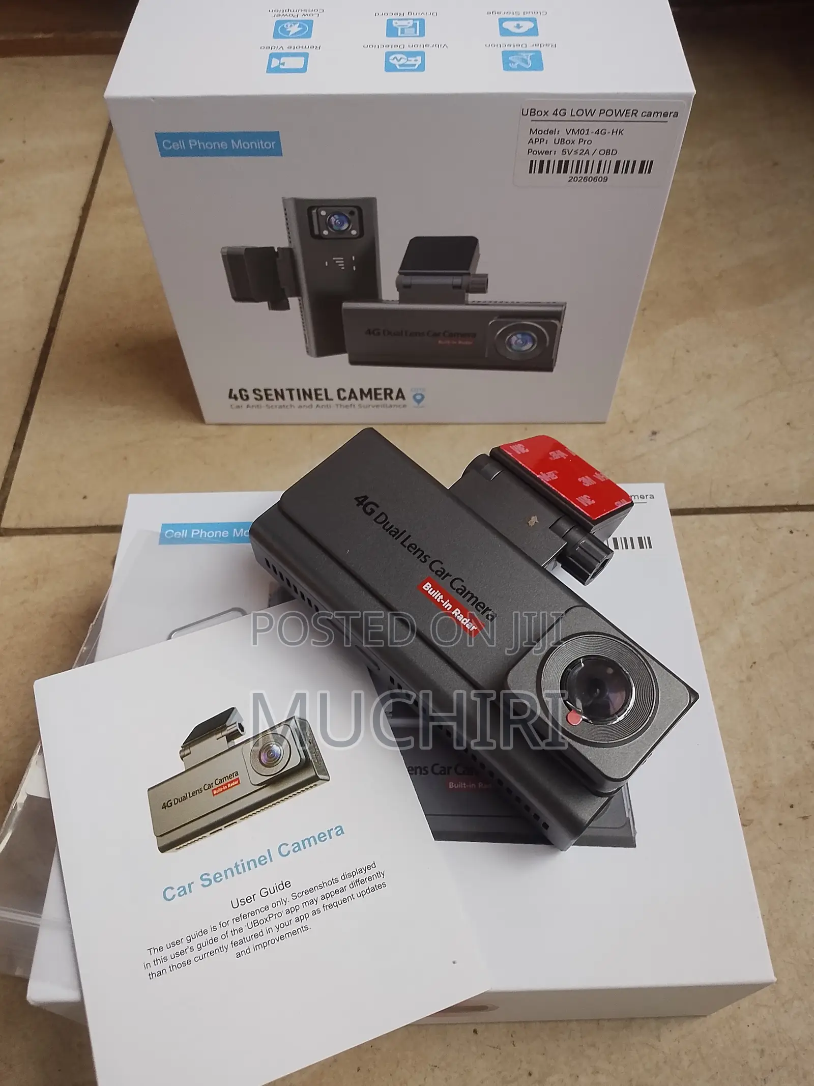 4G Car Dash Camera With Dual Lens, GPS UBox Mobile App