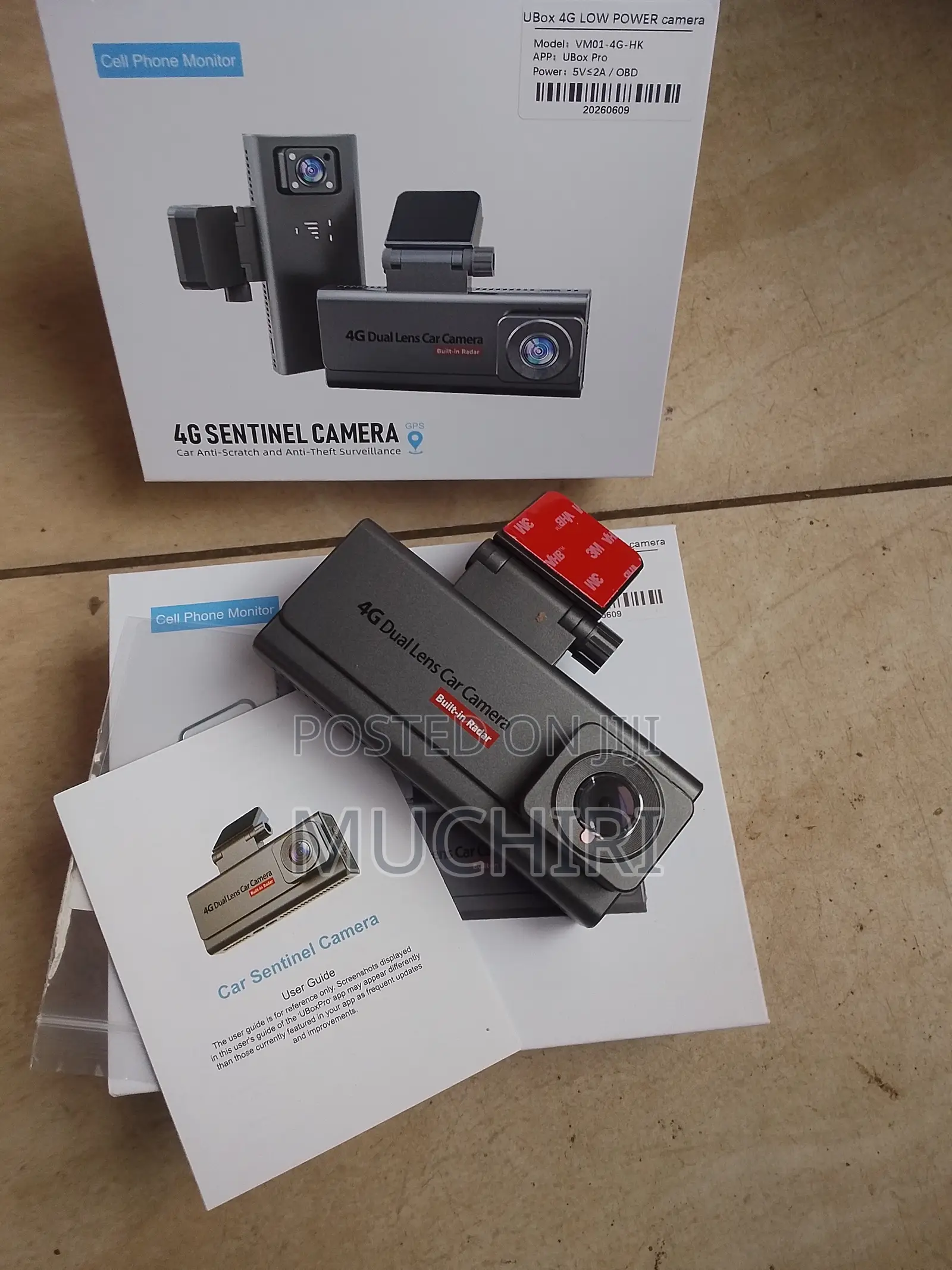 4G Car Dash Camera With Dual Lens, GPS UBox Mobile App
