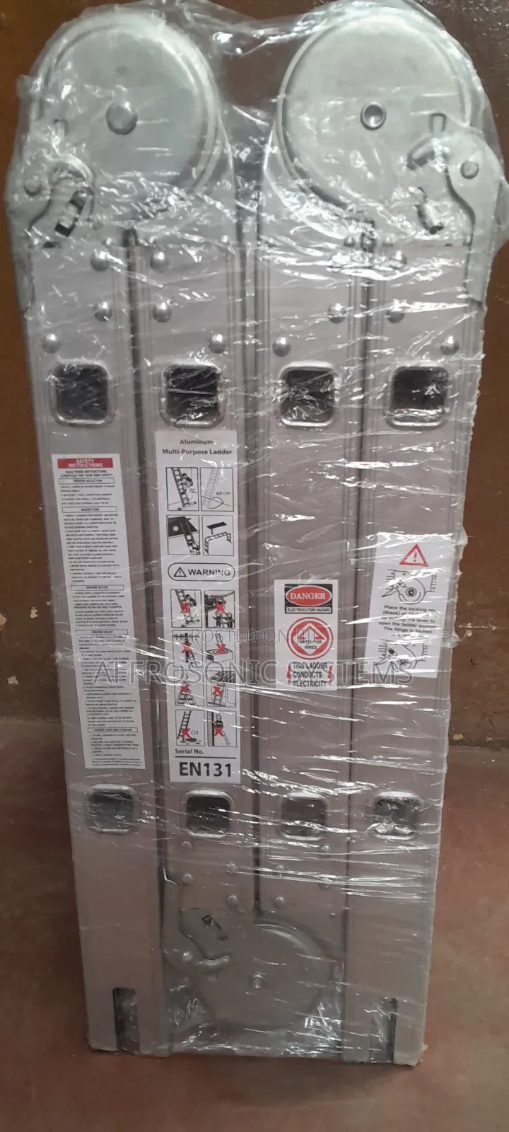Premium 2.4M Aluminum Folding Ladder