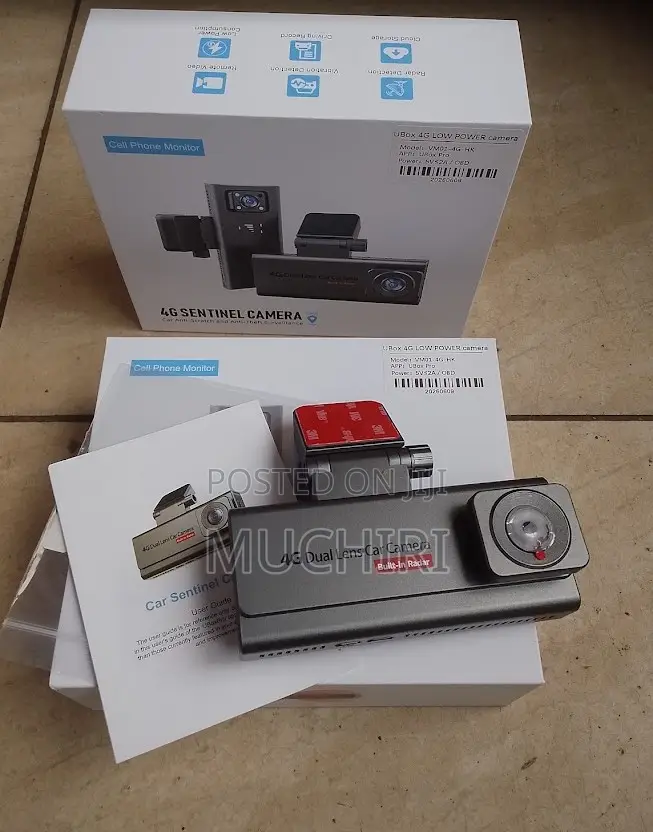 GPS 4G Car Dash Recorder With Live Phone Viewing Dual Lens