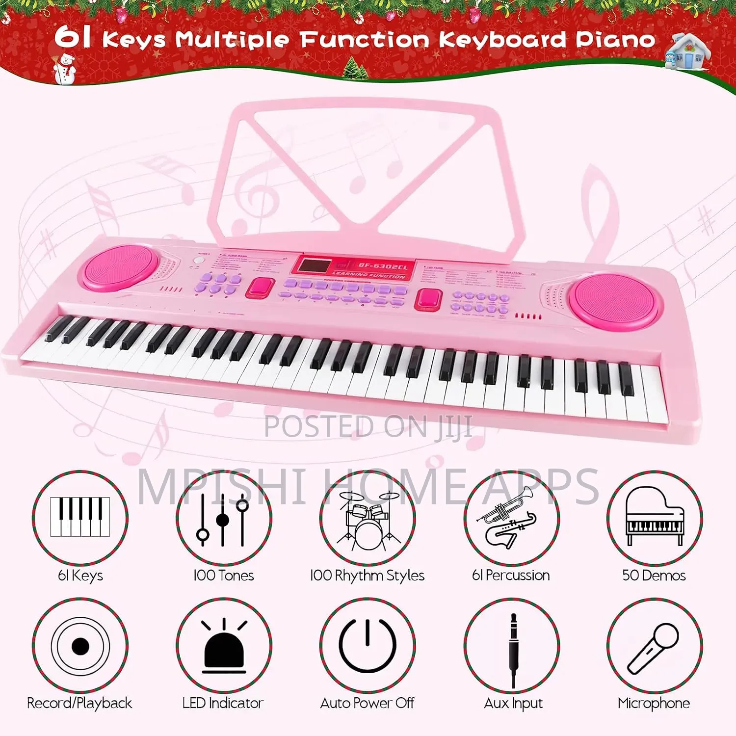 61 Key Portable Electronic Piano