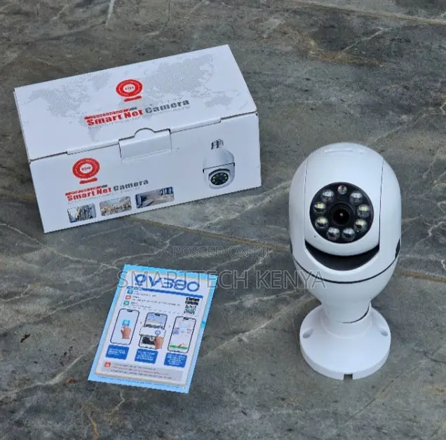 CCTV Bulb Camera Dual Lens PTZ Bulb Camera 360° 1080p With Motion