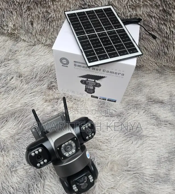 4G Outdoor Solar PTZ Camera Triple Lens With Night Vision