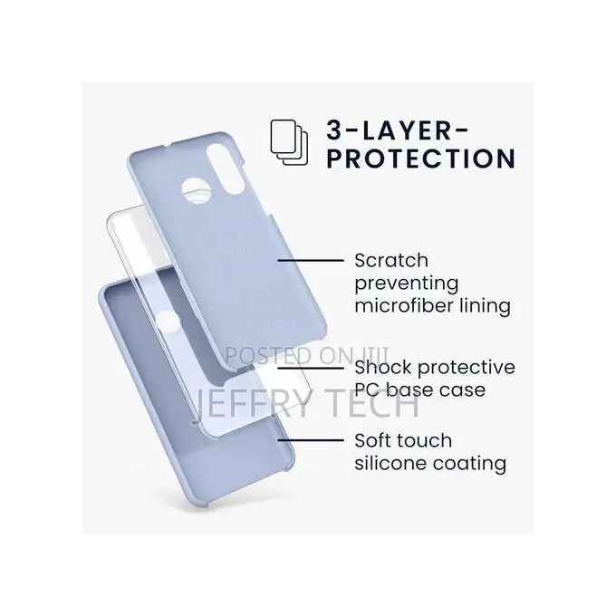 Huawei P30 Lite Shockproof Silicone Case Microfiber Lining Cover - Pr