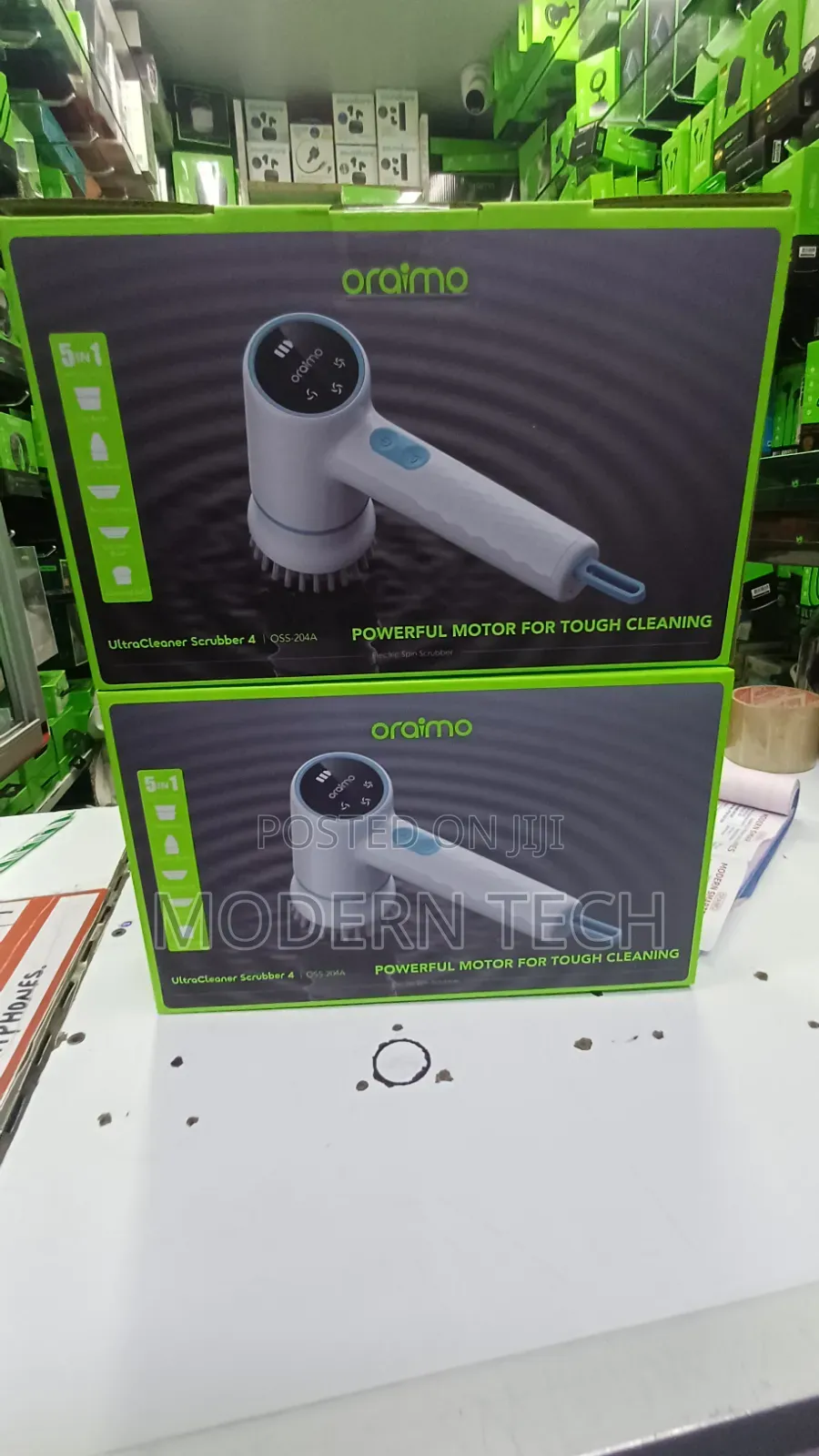 Oraimo Ultra Cleaner Scrubber Spin Brush With 5 Replacement Heads