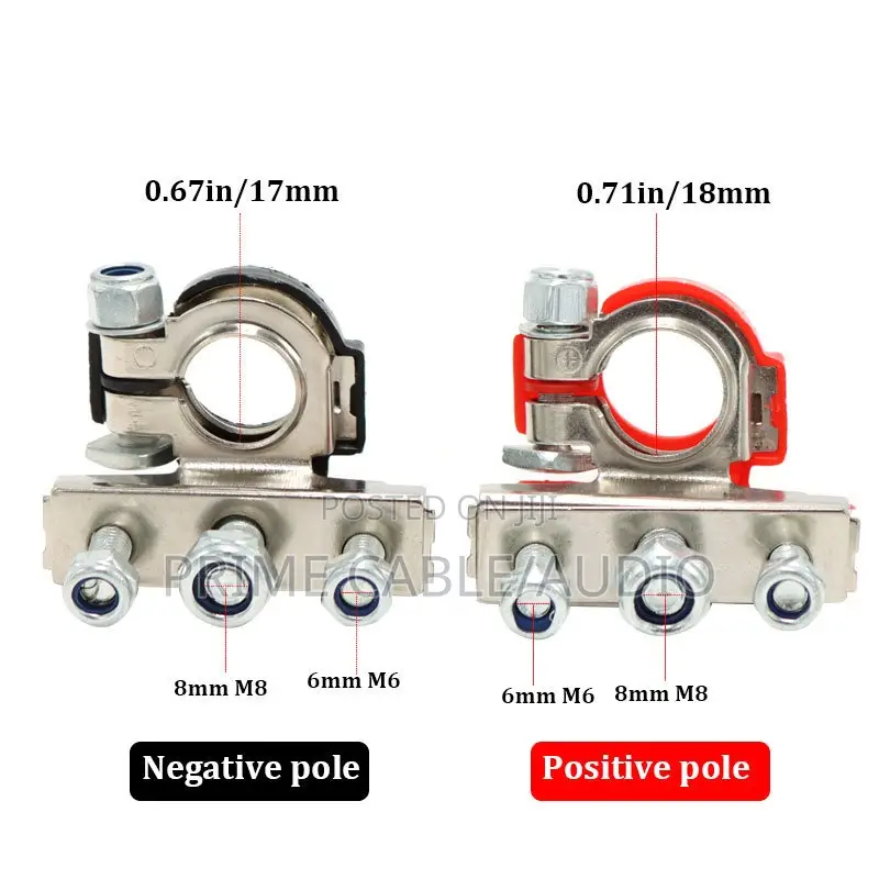 Heavy Duty Car Battery Terminals – Positive Negative