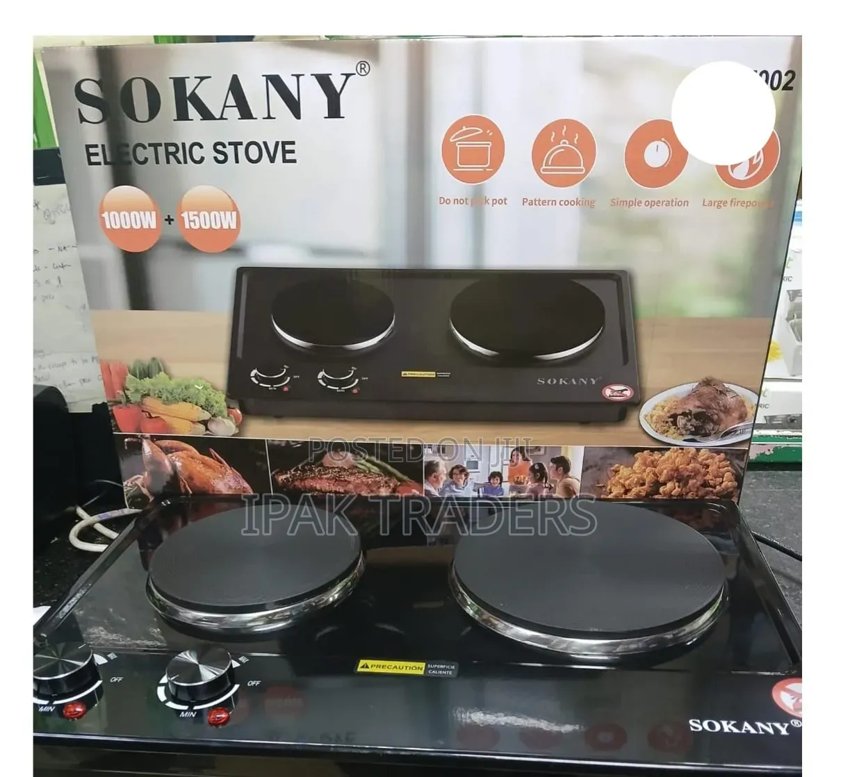 Sokany Double Stove Electric 1000w +1500w