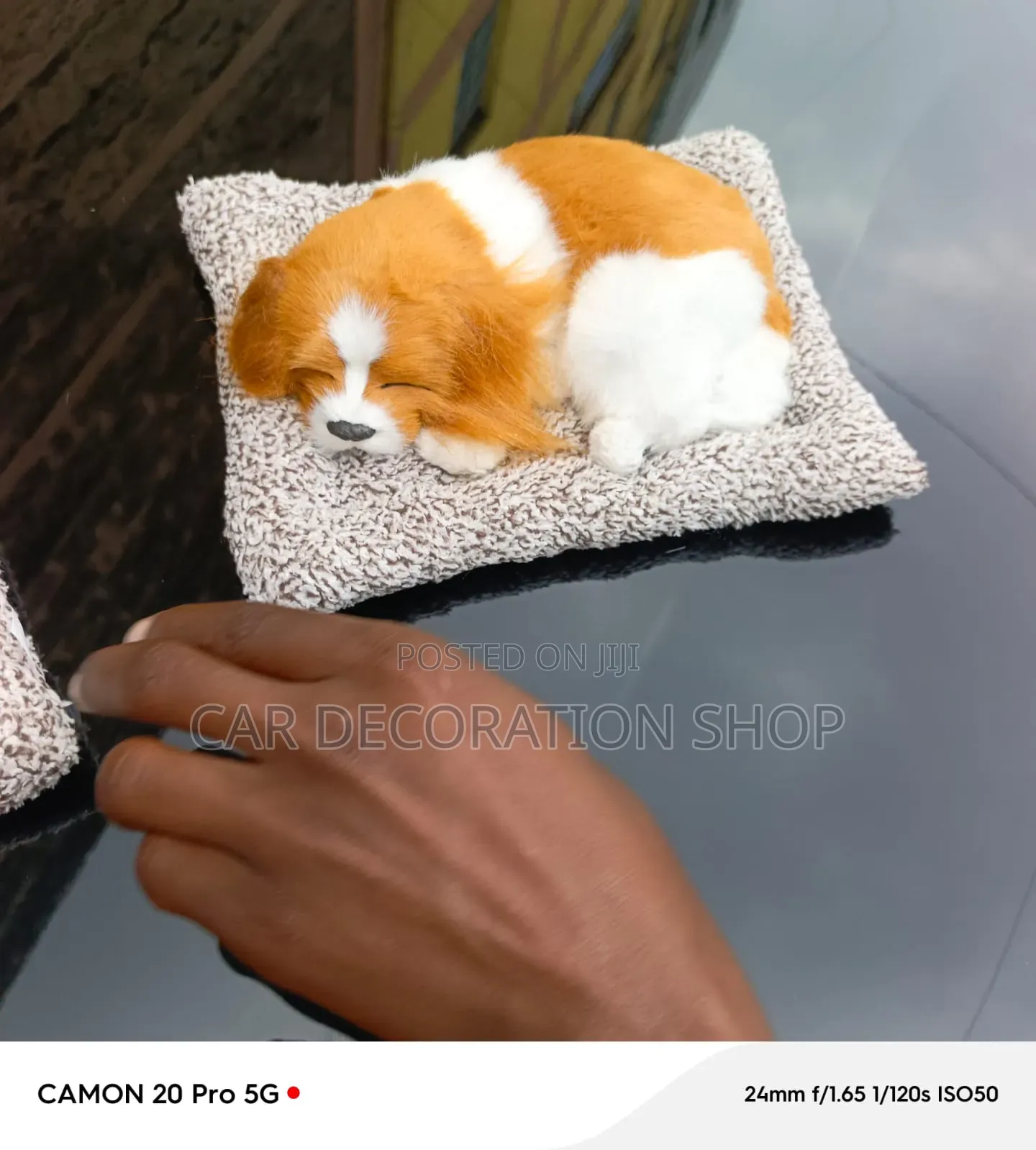 Miniature Stuffed Sleeping Puppy Plush Dog for Car Dashboard