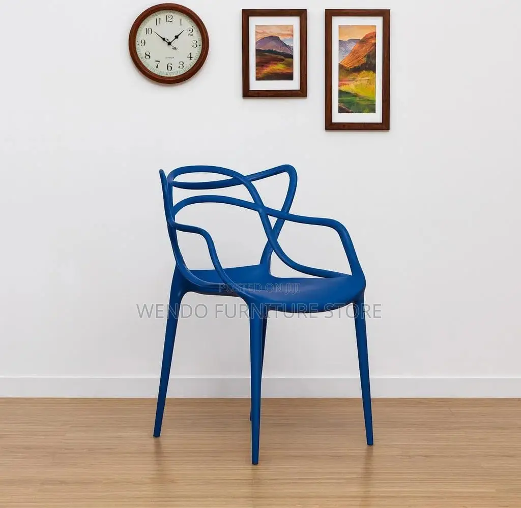 Home Chairs; Plastic Armless Patterned Home Dining Chair