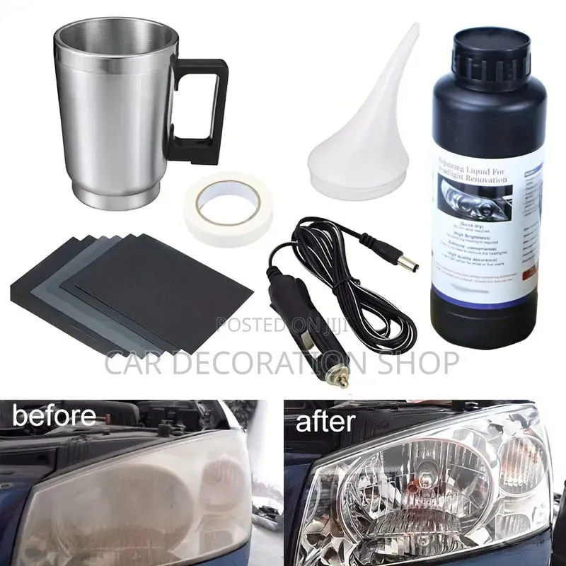 Headlight Cleaner Used to Remove Yellowing, Oxidation, Blurriness