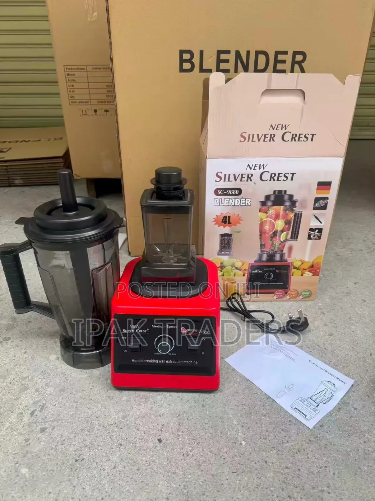 Commercial Silvercrest Blender 12000watts 4 Litres Jug Capacity