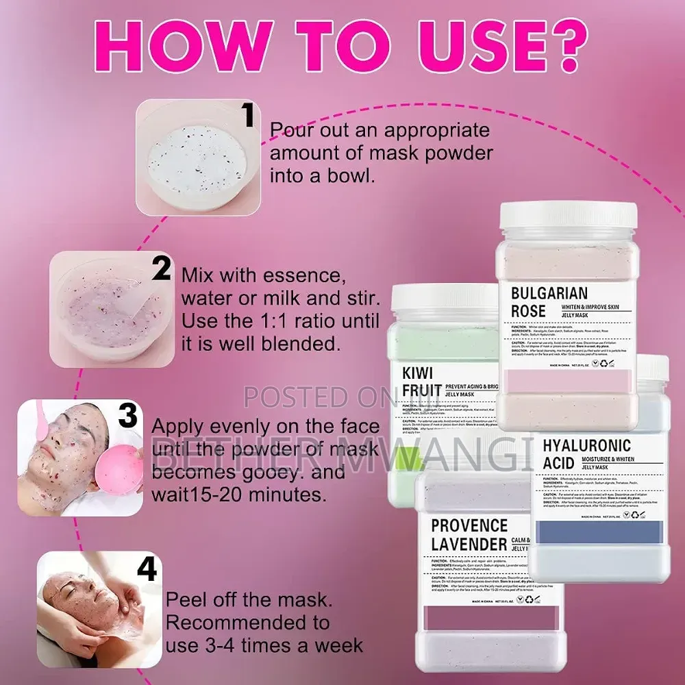 Bulgarian Rose Professional Hydrojelly Jelly Mask Powder Skin