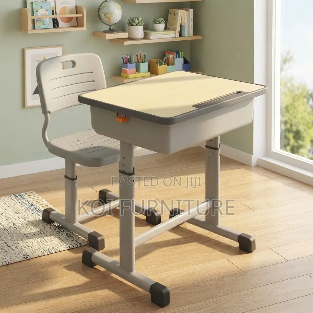 Home Desk; Brown Kids Adjustable Height Desk Chairs