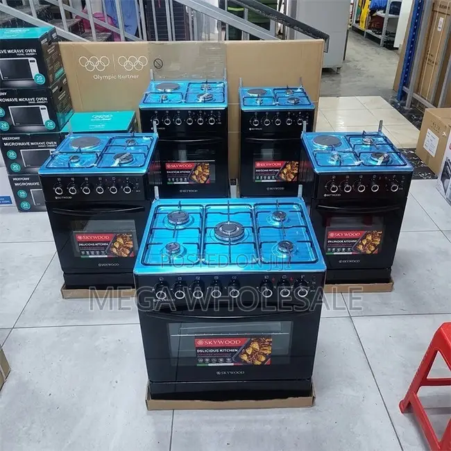 Low Prices Glass Lid 3 Gas Burners +1 Electric Free Standing Cookers