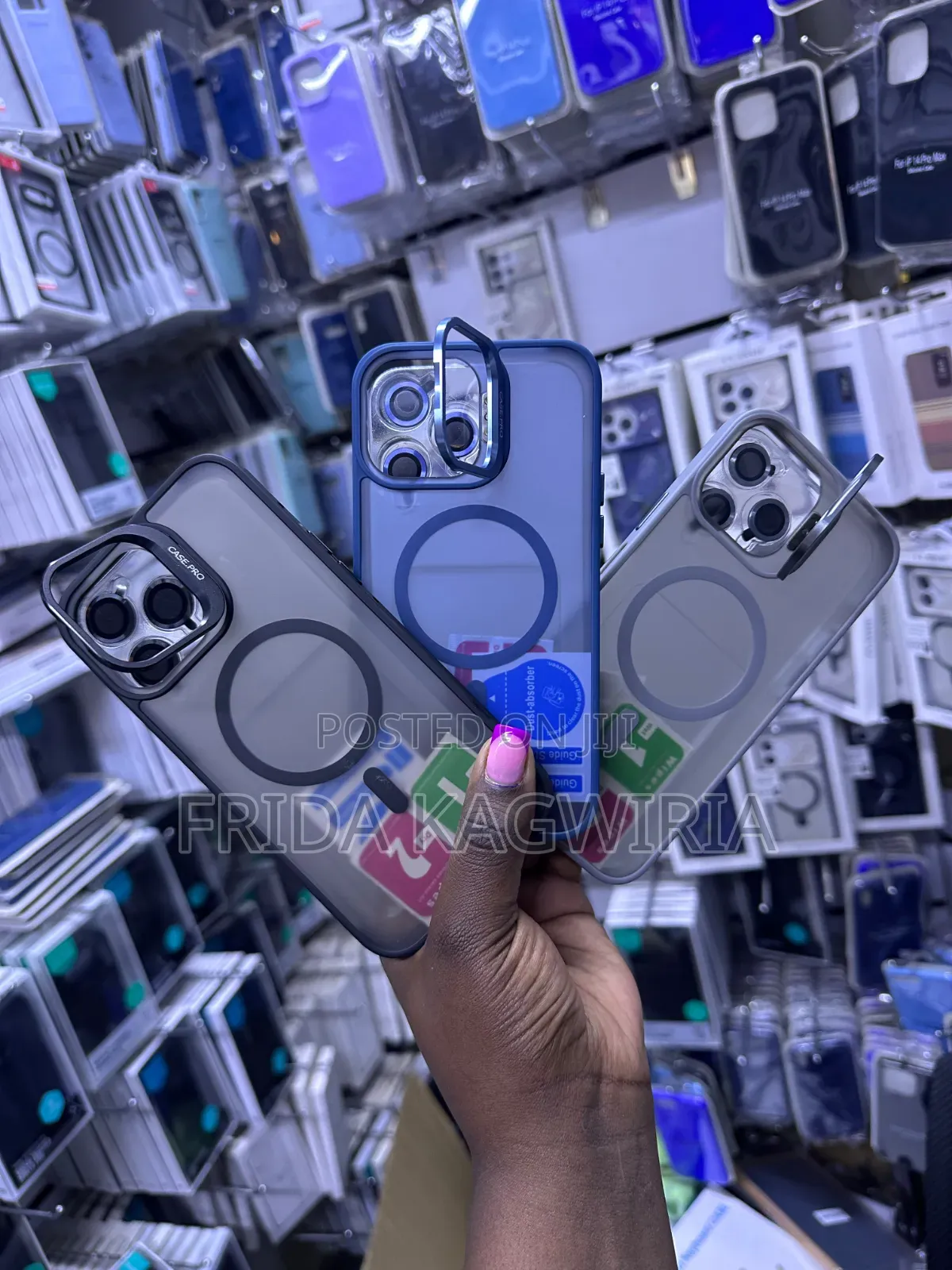 iPhone 14 Pro Max Magnetic Phone Case With Stand and Lens Protector