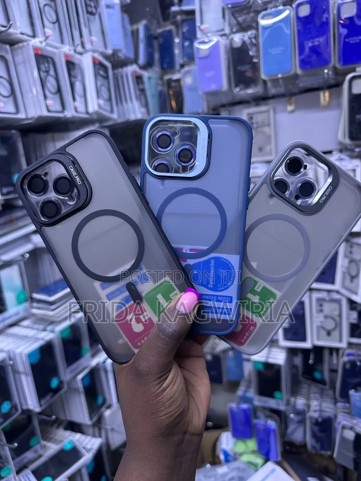 iPhone 14 Pro Max Magnetic Phone Case With Stand and Lens Protector