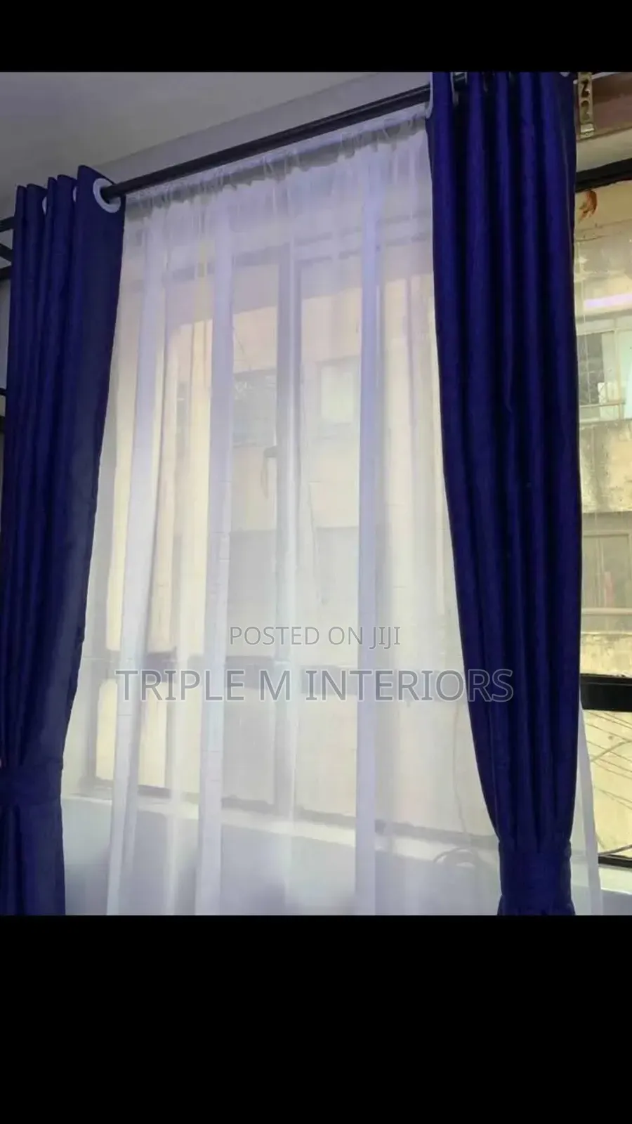 Royal Blue/ Yellow Curtains