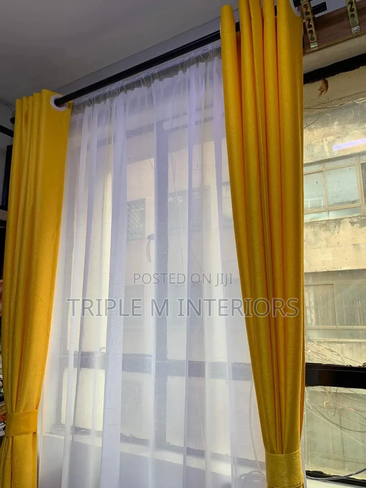 Royal Blue/ Yellow Curtains