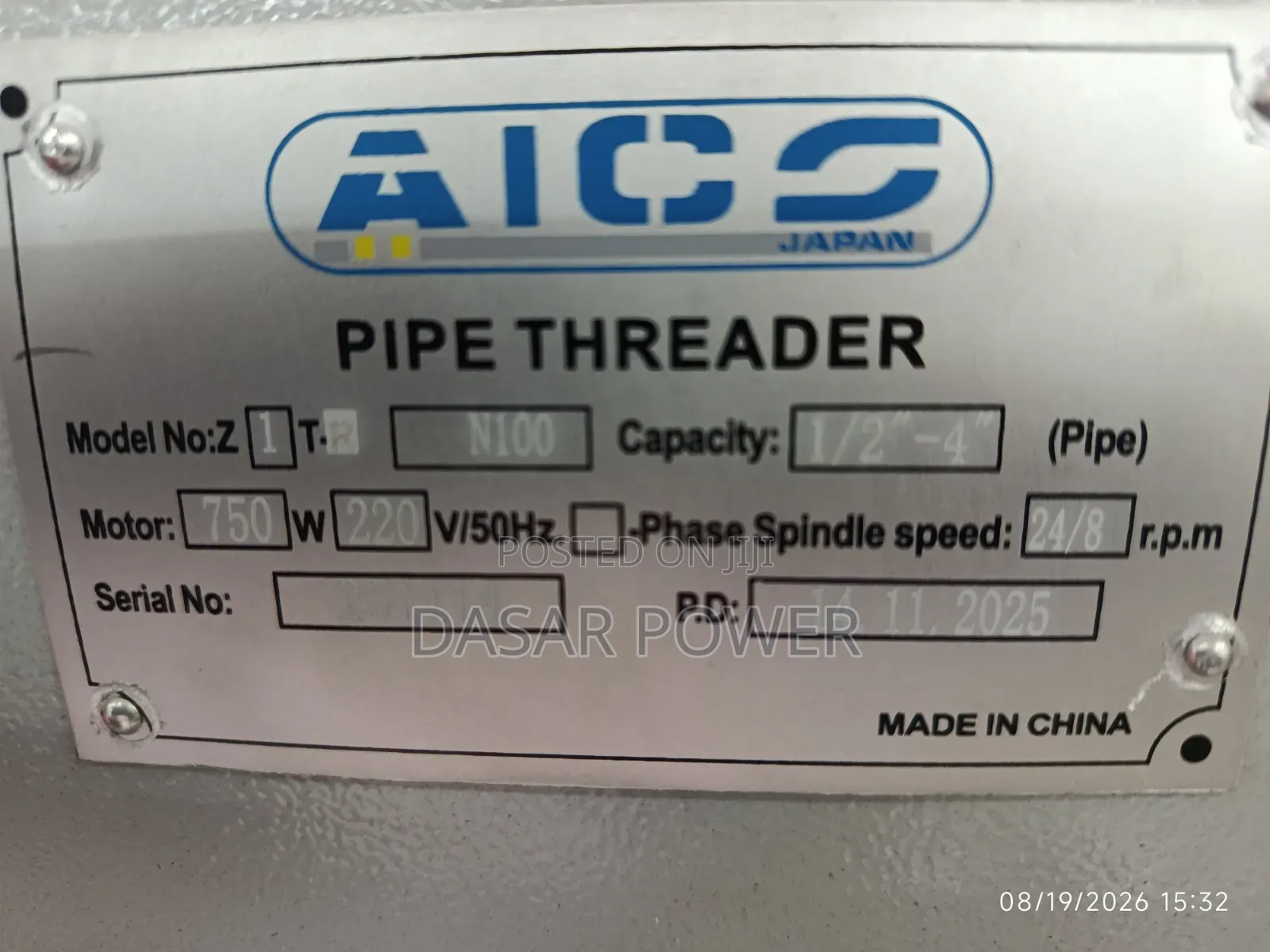 4inch Electric Pipe Threader Machine