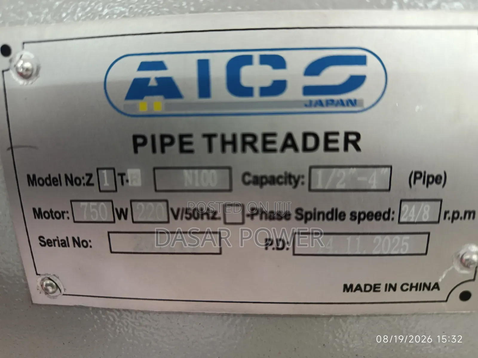 4inch Electric Pipe Threader Machine