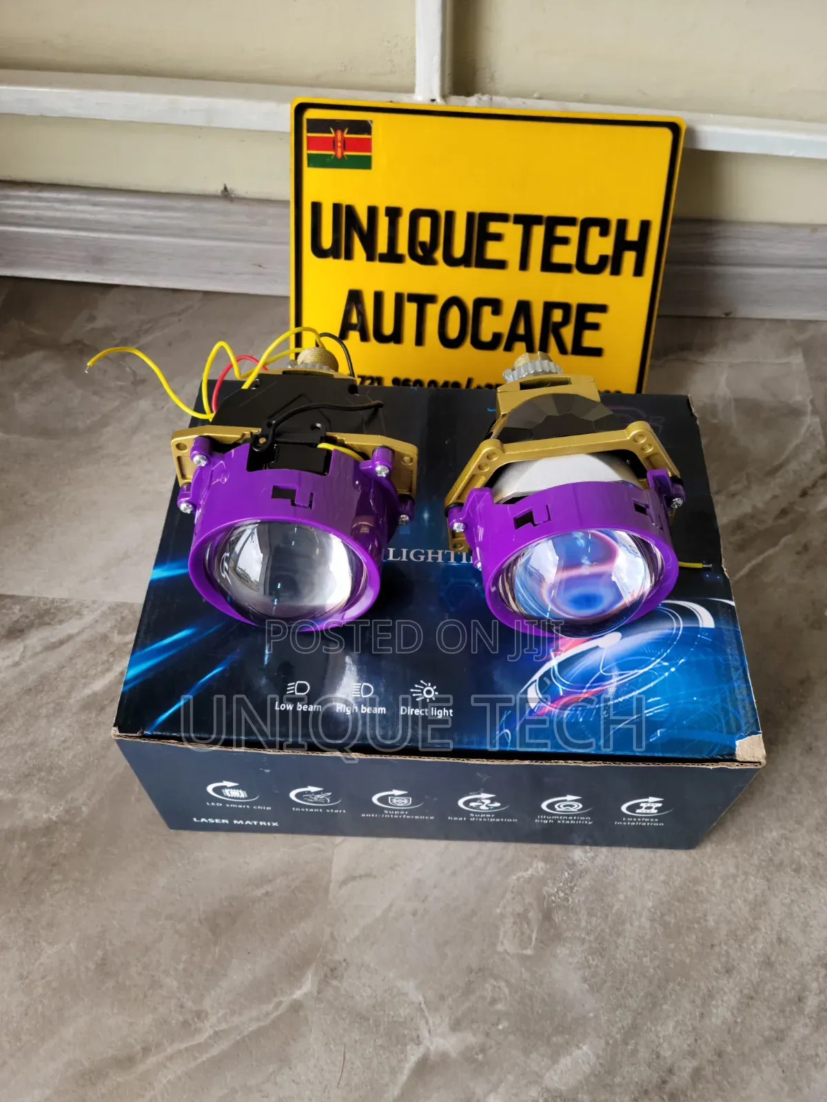3" Bi LED Car Projector Headlights Without Laser
