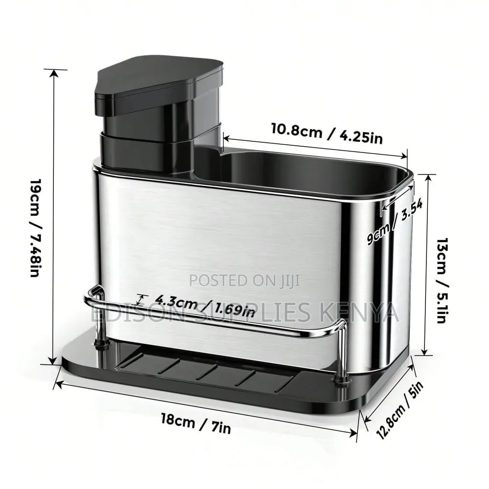 Kitchen Sink Organizer With Soap Dispenser Stainless Steel Sink Caddy