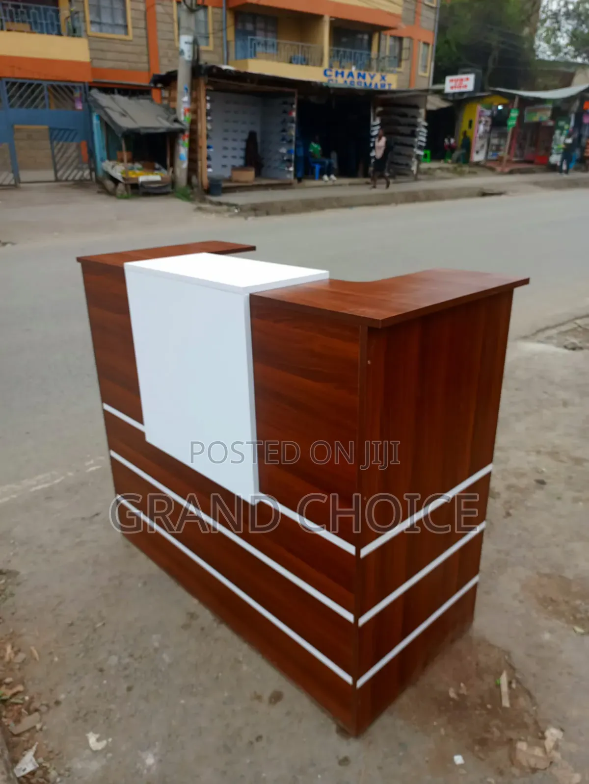 Modern Wooden Reception Desk