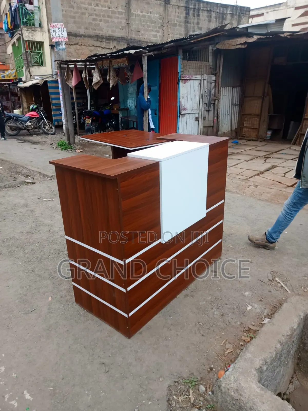 Modern Wooden Reception Desk