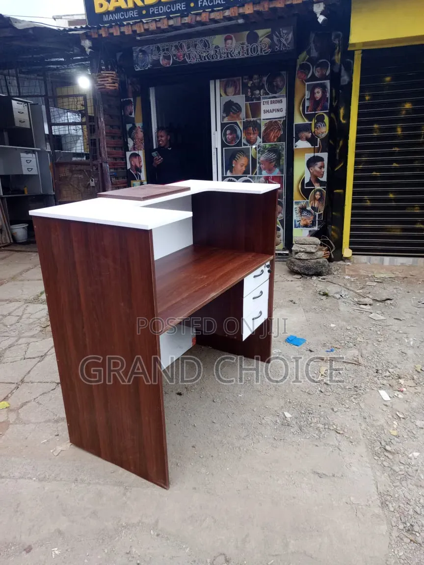 Modern Wooden Reception Desk