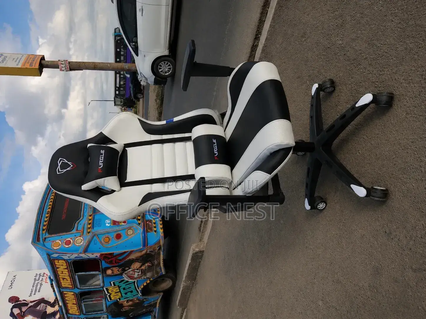 Black White Gaming Chair