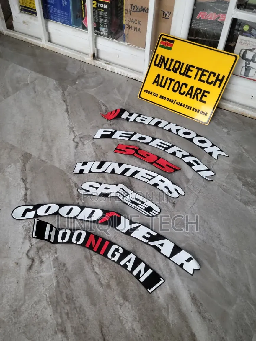 Car Tyre Stickers 8PCS Set