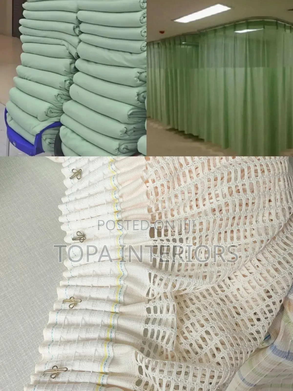 Premium Mesh Top Hospital Ward Partitioning Privacy Curtains