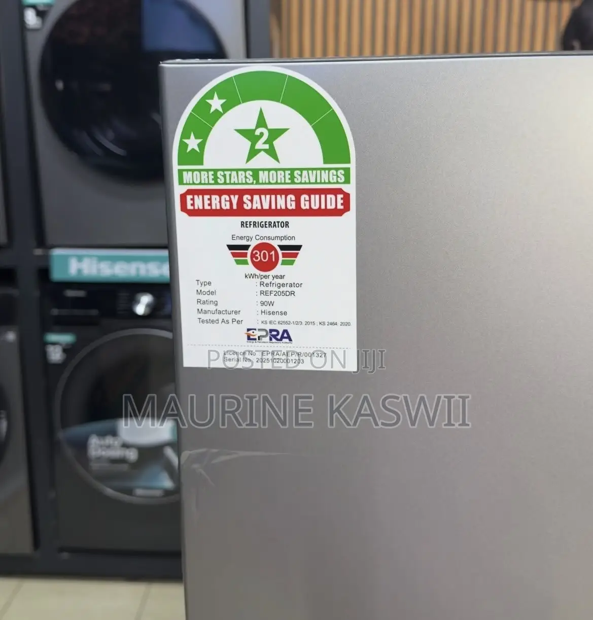 HISENSE 205l With Water Dispenser Refridgerator(REF205DR