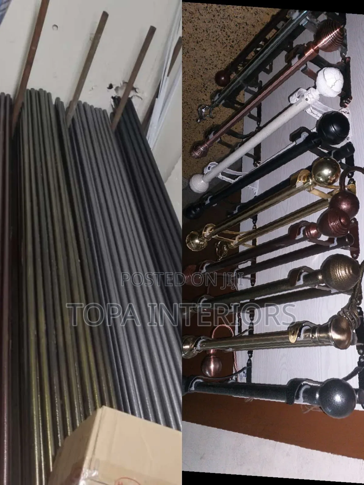 Durable Strong Locally Fabricated JUA Kali Curtain Poles Per Metre
