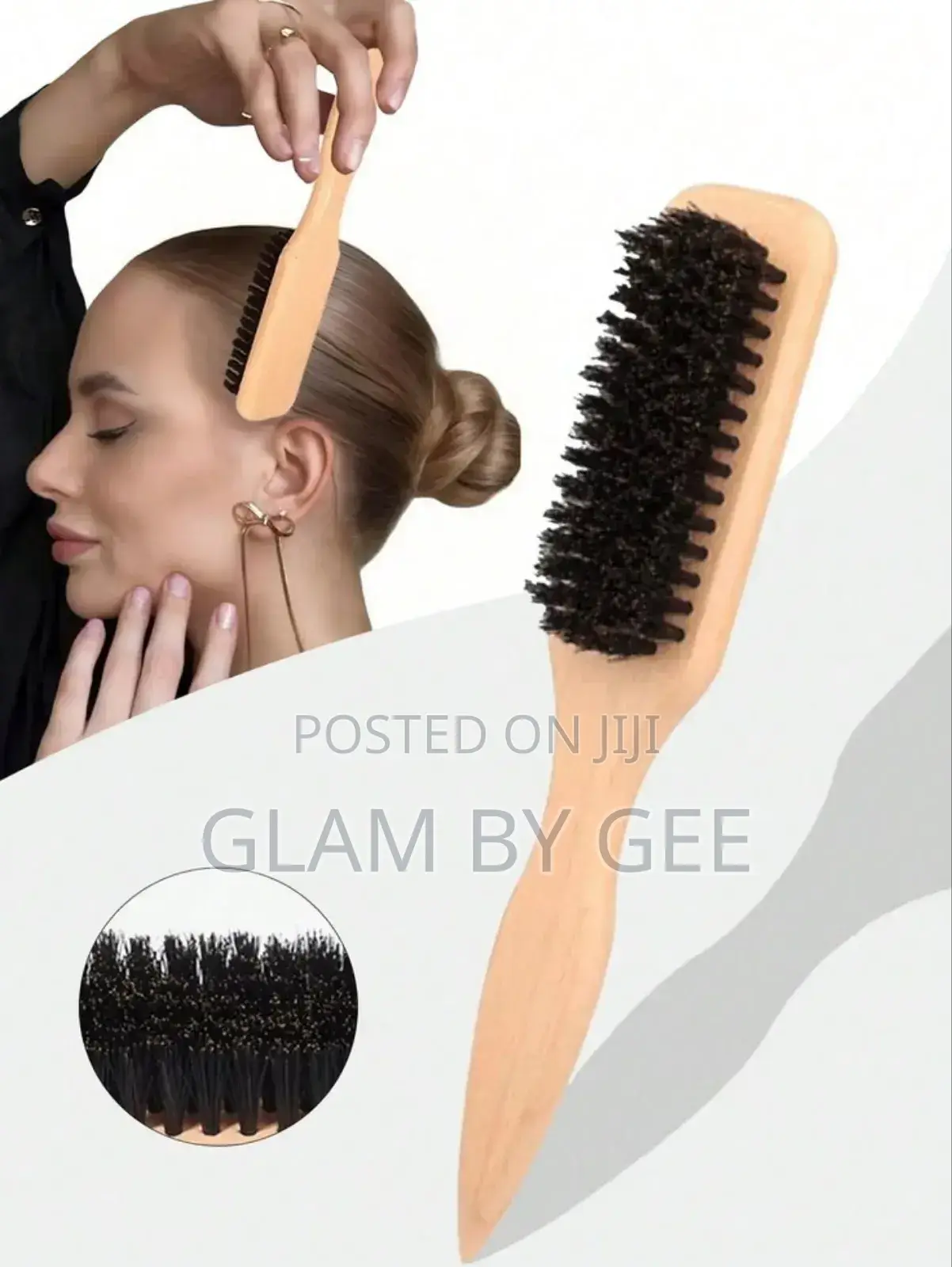 Natural Wooden Hair Brush – Boar Bristle Hair Brush