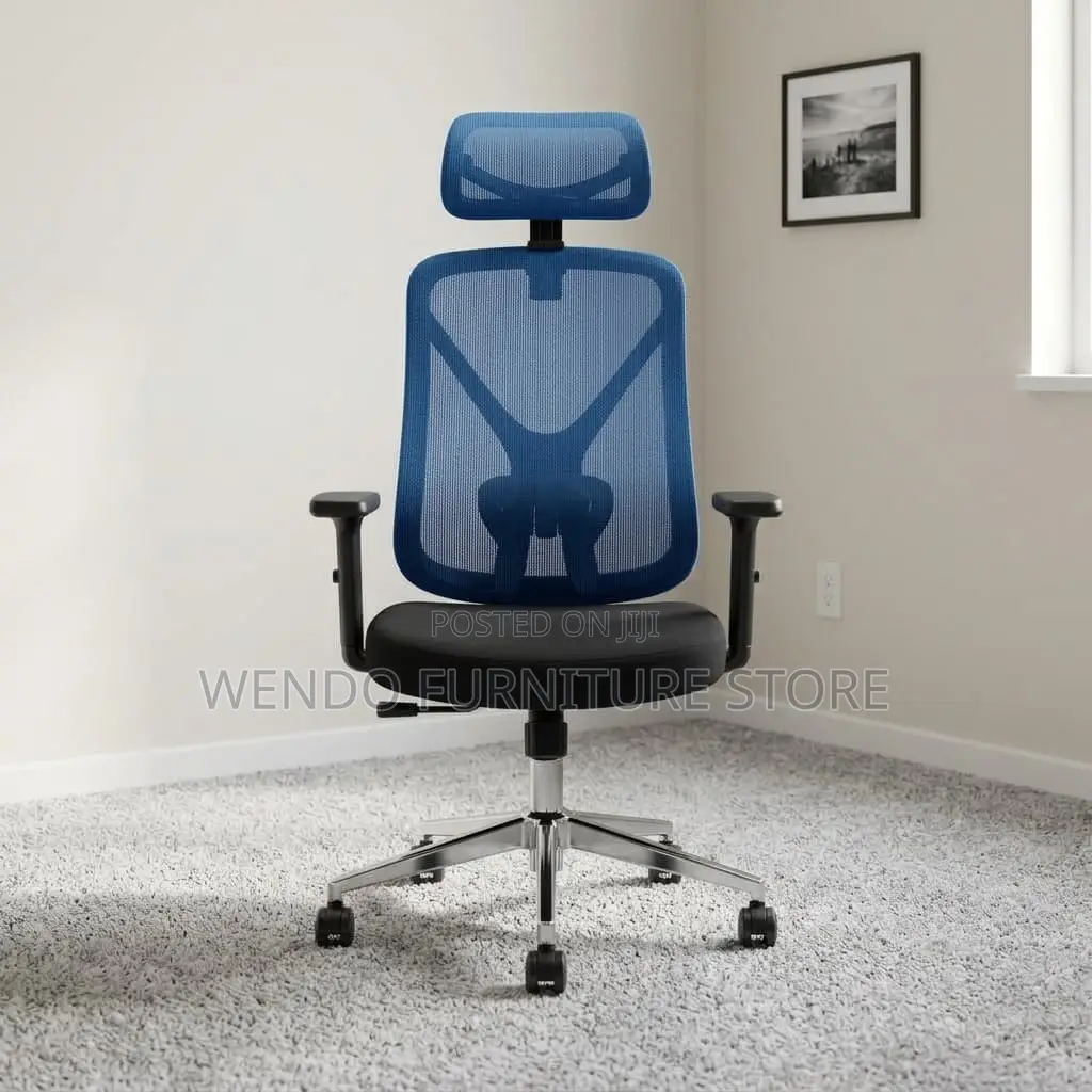 Office Chair; Blue Ergonomic Stylish Office Chairs