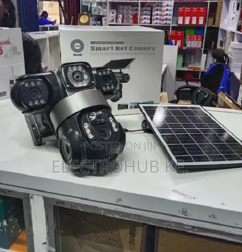 V380 Pro Triple View 4G Solar Security Camera for Outdoor Use
