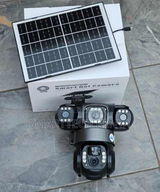 Solar 4G Triple Lens PTZ Security Camera With Remote Control Audio