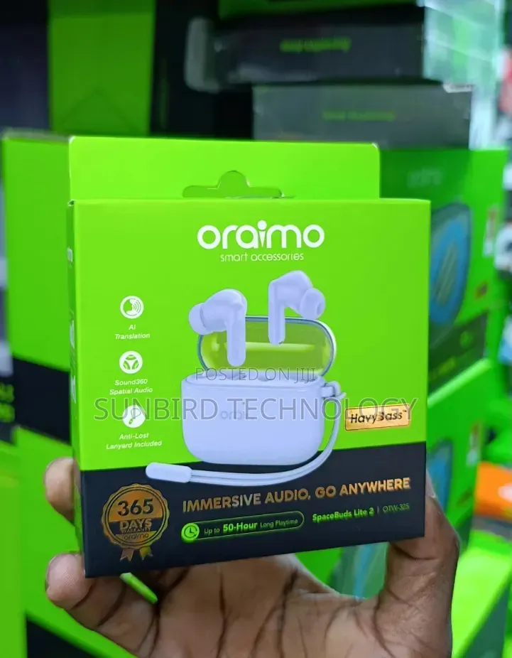Oraimo 50hrs Long Playtime Spatial Audio Spacebuds Lite 2 Otw-325.