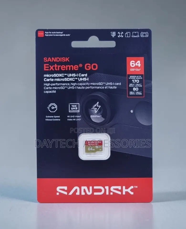 Sandisk Extreme Go Microsdxc Uhs-I A2 U3 V30 64gb - Sdsqxgn