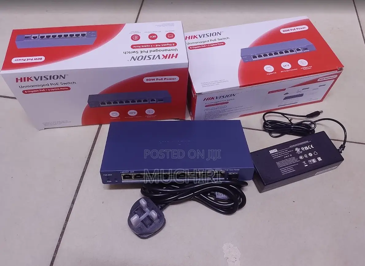 8 Port PoE LAN Switch for Hikvision CCTV