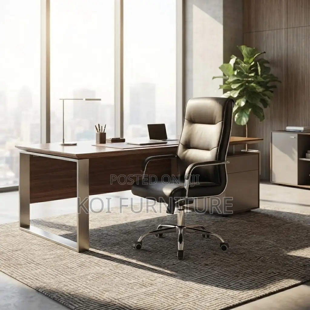 Office Chairs; Leather Adjustable Easy Office Seat
