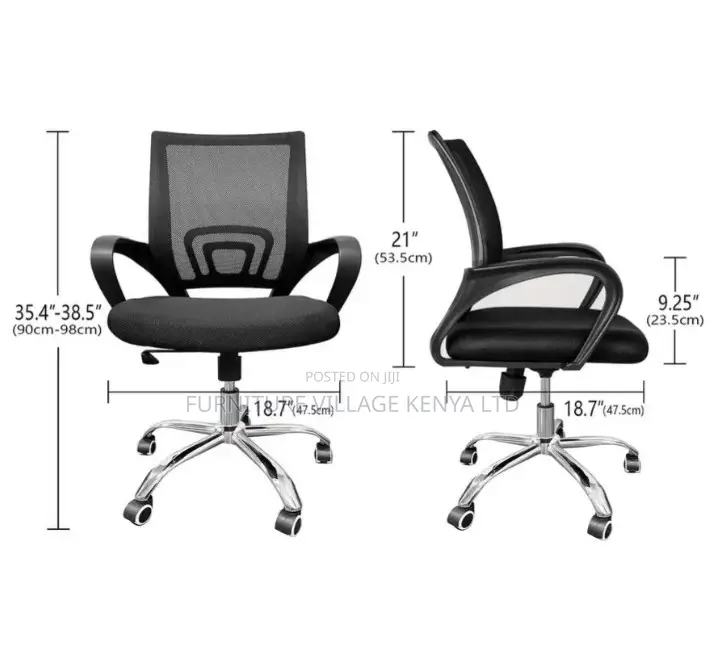 Office Chair; Swivel Mesh Mid Back Ergonomic Office Chair
