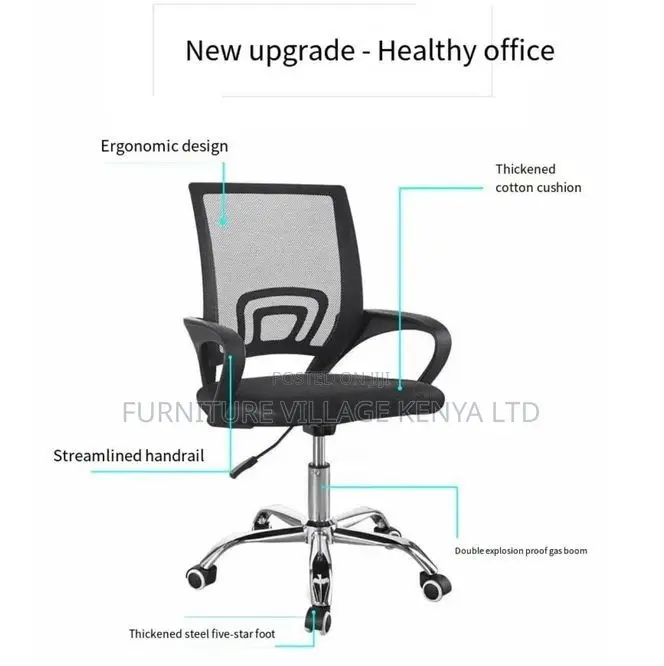 Office Chair; Swivel Mesh Mid Back Ergonomic Office Chair